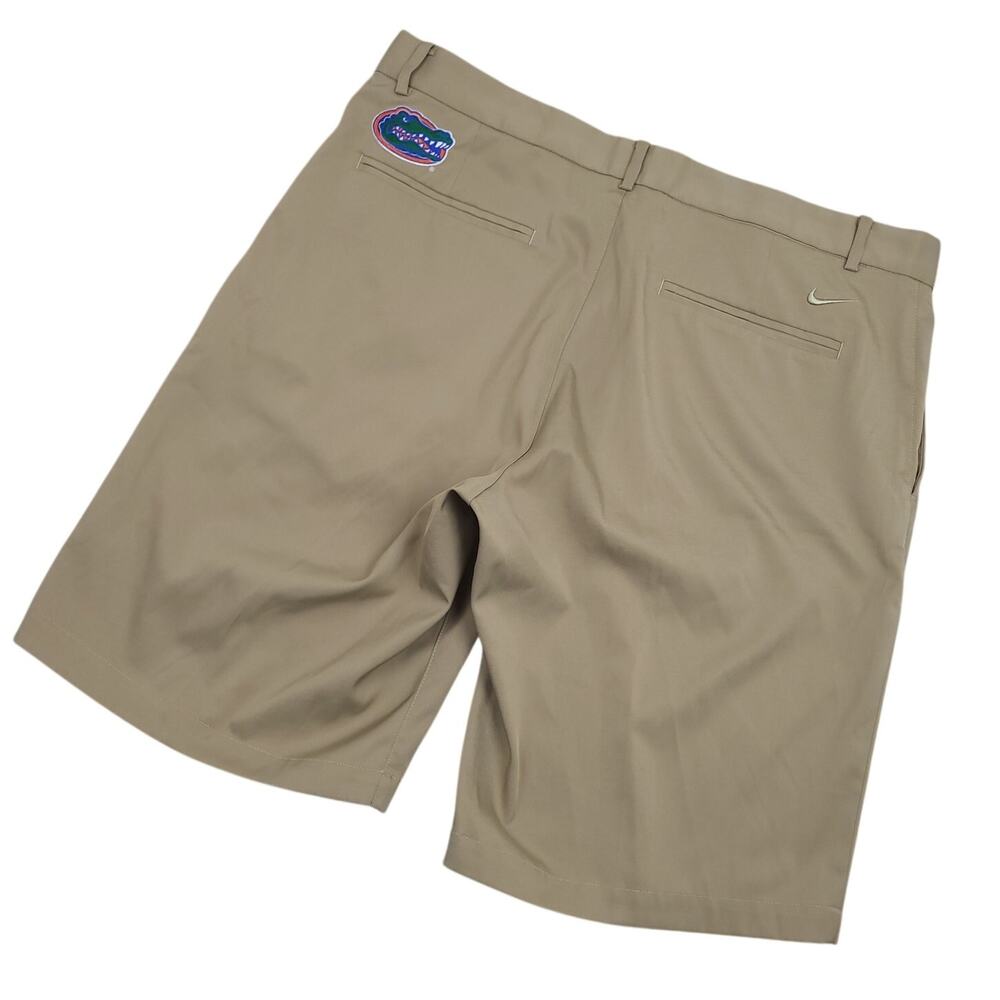 Nike Mens Florida Gators Embroidered Dri-Fit Chino Golf Shorts Sz 34 Khaki